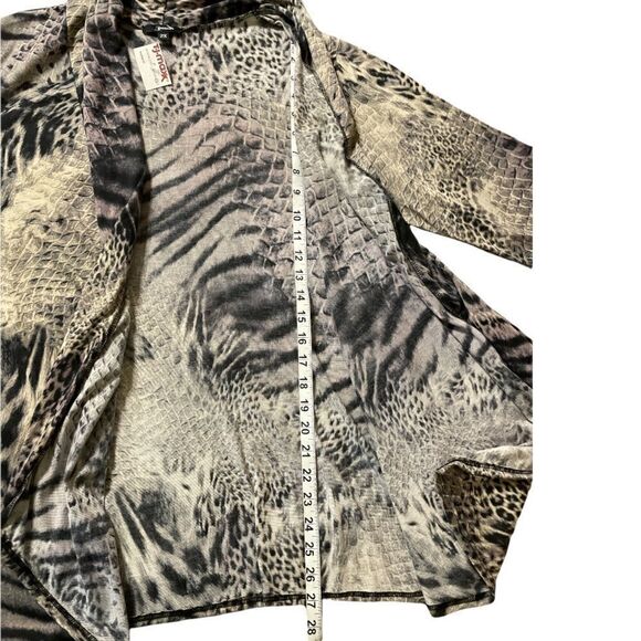 NWT S Point Open front shawl collar animal print cardigan jacket size 2X - Picture 8 of 8